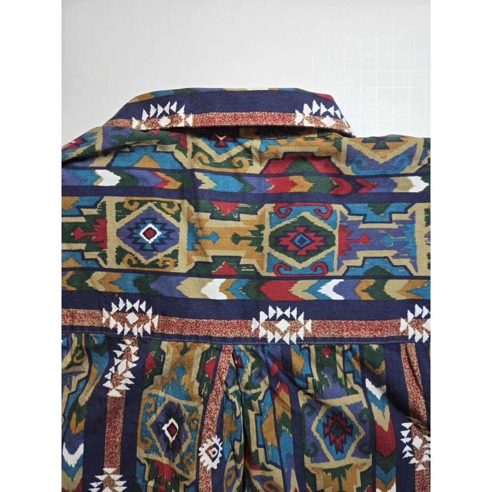 Vintage 90's Woolrich Button Up Shirt Mens XL Aztec Southwestern Tribal Pattern - Picture 11 of 11